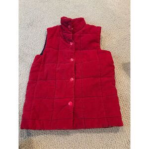 The Beaufort Bonnet Company Holly Vaughn Vest in Richmond Red Corduroy size 5